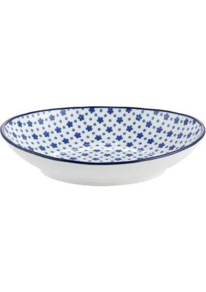 Rêve Bleu Petite Oval Tabak - Mavi - 19,5x16,5 Cm fiyatları