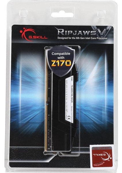 Gskıll 16GB (1X16GB) Ripjawsv Siyah Ddr4 3200MHZ CL16 1.35V Tek Modül Ram