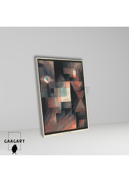 Tekli Dikey Kanvas Tablo Ünlü Eserler Paul Klee Abstract Red And Green Gradation fiyatları