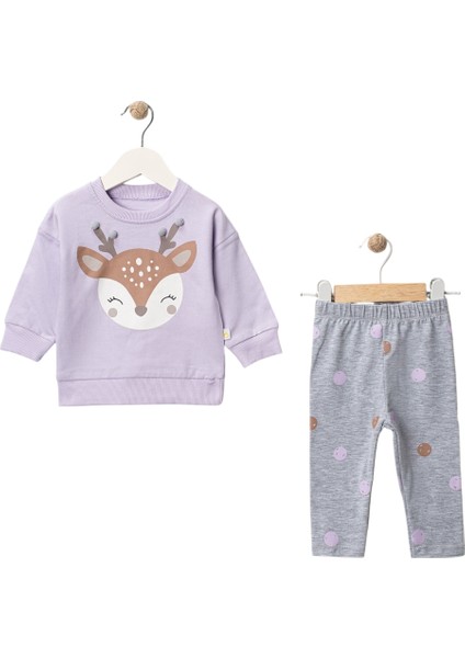 Geyikli Ikili Kız Bebek Takım