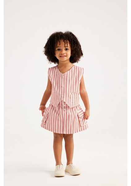 Kırmızı Çizgili Mini Etek fiyatları