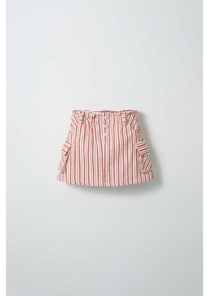 Kırmızı Çizgili Mini Etek fırsatları