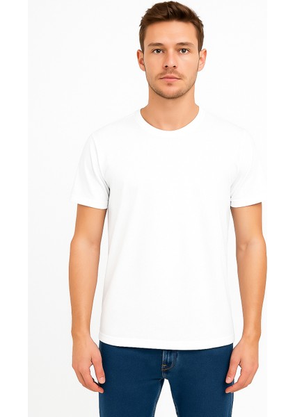 Erkek Beyaz Süprem T-Shirt