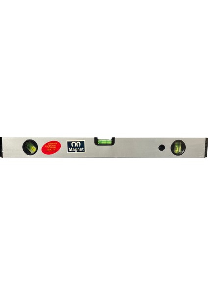 Mıknatıslı Su Terazisi 800 mm | Alüminyum Gövde 3 Ölçüm Penceresi | HS-0163 modelleri