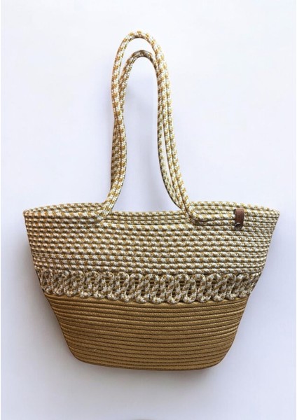 Hasır Jüt Kadın Omuz Çantası, %100 El Yapımı, Pamuk, Vegan, Jüt Hasır Plaj Çantası fiyatları