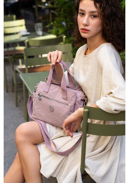 Kadın Suya Dayanıklı 5 Bölmeli Saten Kumaş El ve Omuz Çantası modelleri