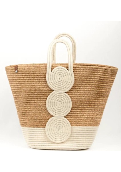 Vanillia Büyük El Yapımı Jüt Plaj Çantası fiyatları