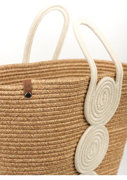 Vanillia Büyük El Yapımı Jüt Plaj Çantası fırsatları