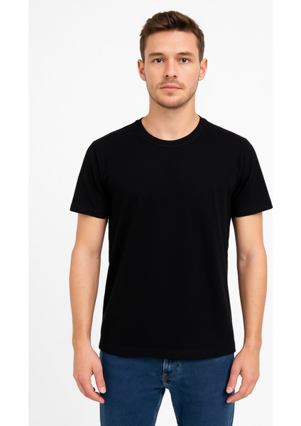 Erkek Siyah Süprem T-Shirt