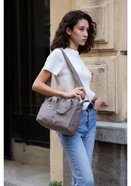 Kadın Suya Dayanıklı 5 Bölmeli Saten Kumaş El ve Omuz Çantası fırsatları