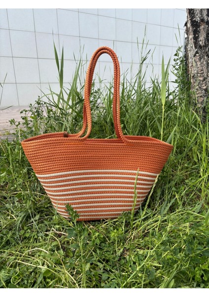 Summer Hasır Görünümlü Plaj Çantası