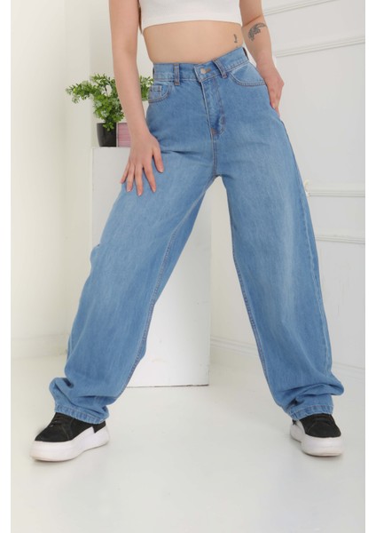 Açık Mavisi Kadın Straight Jean -27097