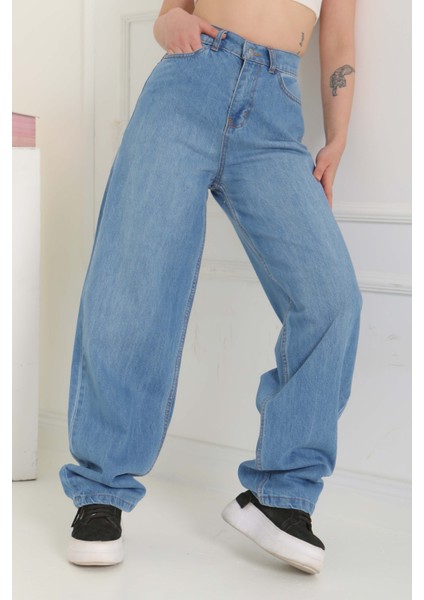 Açık Mavisi Kadın Straight Jean -27097 modelleri