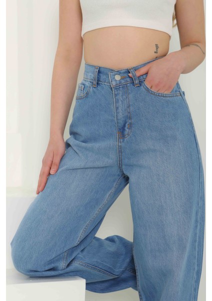 Açık Mavisi Kadın Straight Jean -27097 fırsatları