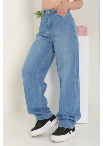 Açık Mavisi Kadın Straight Jean -27097 indirimleri