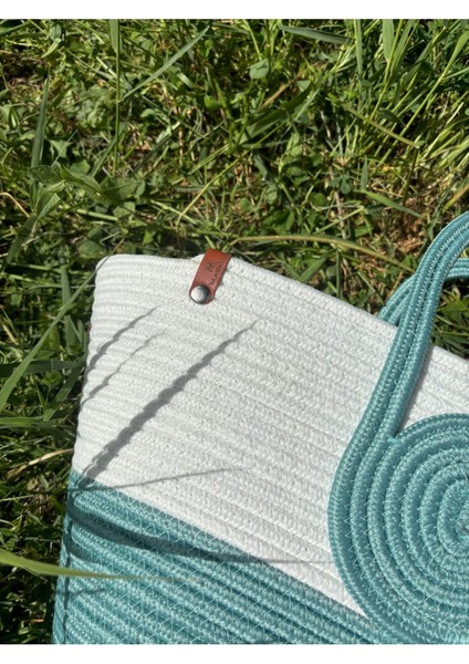 Mini Vanilli El Yapımı Hasır Görünümlü Jüt Plaj Çantası fırsatları