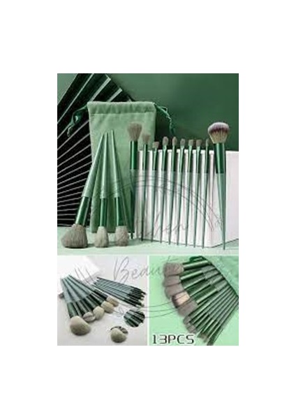 Lılyth Özel Çantalı 13’lü Profesyonel Makyaj Fırça Seti | Fondöten, Far, Allık ve Karıştırma Fırçaları