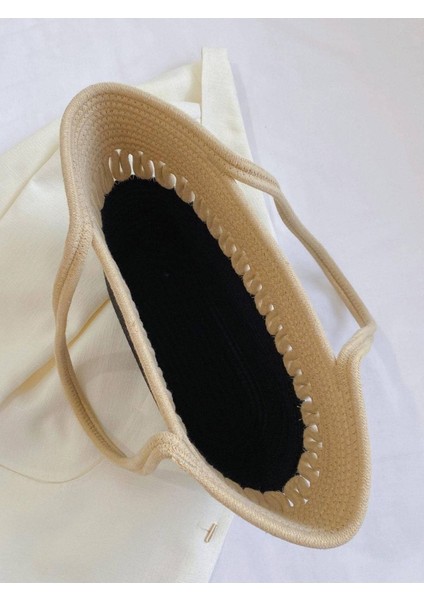 Hasır Jüt Kadın Omuz Çantası, %100 El Yapımı, Pamuk, Vegan, Jüt Hasır Plaj Çantası fiyatları