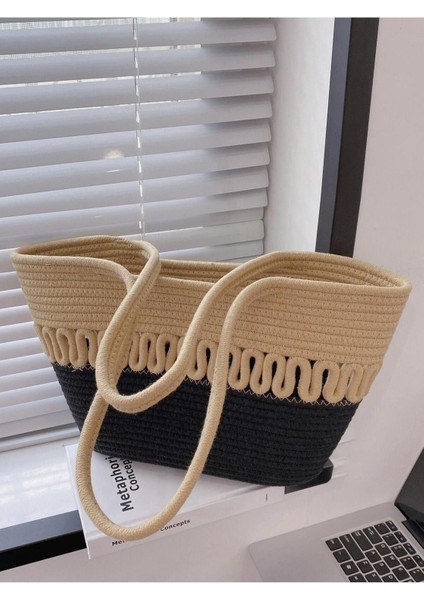 Hasır Jüt Kadın Omuz Çantası, %100 El Yapımı, Pamuk, Vegan, Jüt Hasır Plaj Çantası modelleri