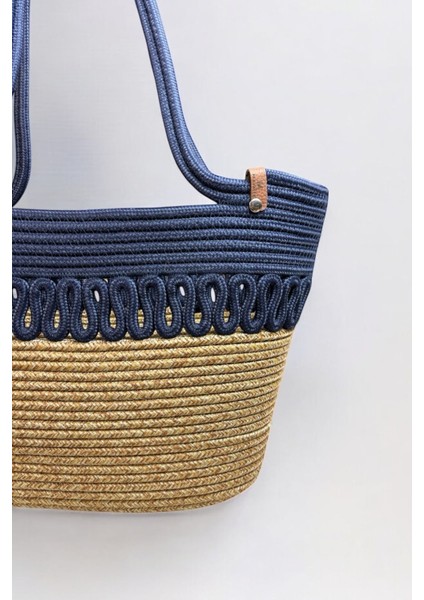 Hasır Jüt Kadın Omuz Çantası, %100 El Yapımı, Pamuk, Vegan, Jüt Hasır Plaj Çantası fırsatları