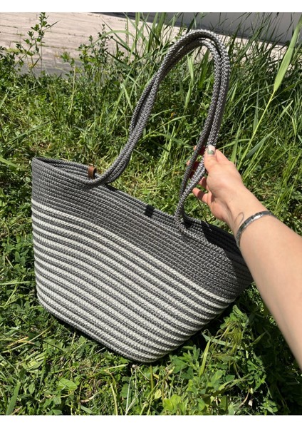 Summer Hasır Görünümlü Plaj Çantası