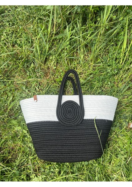 Mini Vanilli El Yapımı Hasır Görünümlü Jüt Plaj Çantası fiyatları