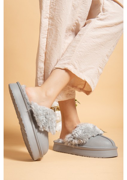 Kadın Peluşlu Yumuşak Hafif Ses Yapmayan Kaymaz Eva Taban Kışlık Ev Terliği fiyatları