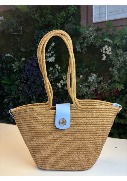 Sardinia Kapaklı Handmade Hasır Tote Plaj ve Günlük Çanta Yazın Modası fiyatları