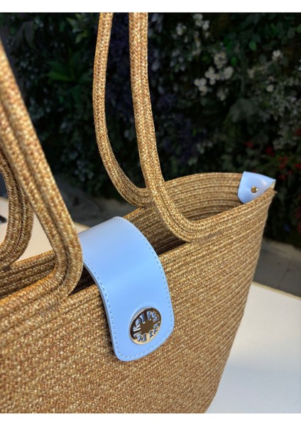 Sardinia Kapaklı Handmade Hasır Tote Plaj ve Günlük Çanta Yazın Modası modelleri