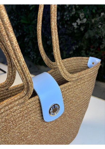Sardinia Kapaklı Handmade Hasır Tote Plaj ve Günlük Çanta Yazın Modası fırsatları