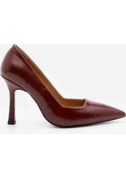Kadın Stiletto Sivri Burun Klasik Topuklu Ayakkabı Zarte Bordo modelleri