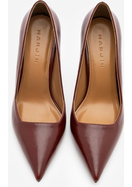 Kadın Stiletto Sivri Burun Klasik Topuklu Ayakkabı Zarte Bordo