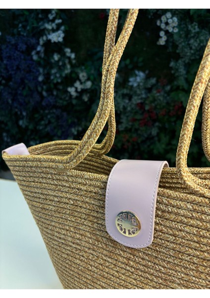 Sardinia Kapaklı Handmade Hasır Tote Plaj ve Günlük Çanta Yazın Modası modelleri