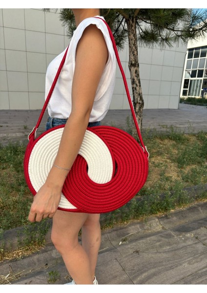Caramel Özel El Yapımı Hasır Jüt Çanta