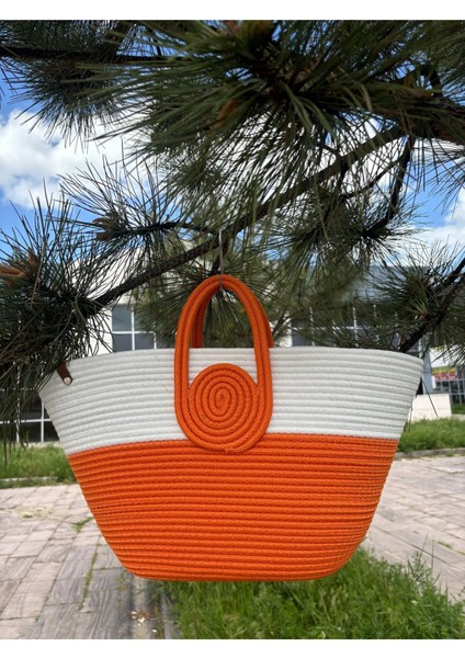 Mini Vanilli El Yapımı Hasır Görünümlü Jüt Plaj Çantası modelleri