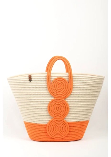 Vanillia Büyük El Yapımı Jüt Plaj Çantası