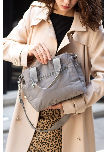 Kadın Suya Dayanıklı 5 Bölmeli Saten Kumaş El ve Omuz Çantası indirimleri