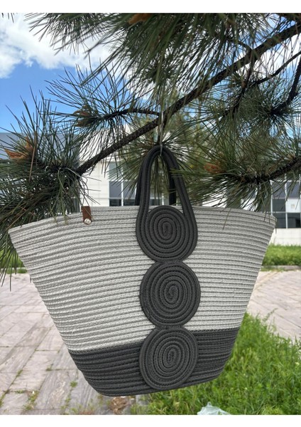 Vanillia Büyük El Yapımı Jüt Plaj Çantası modelleri