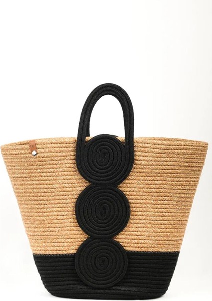 Vanillia Büyük El Yapımı Jüt Plaj Çantası