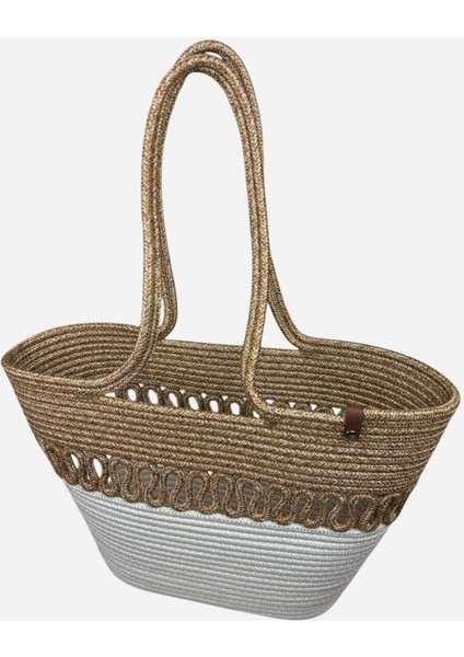 Hasır Jüt Kadın Omuz Çantası, %100 El Yapımı, Pamuk, Vegan, Jüt Hasır Plaj Çantası fiyatları