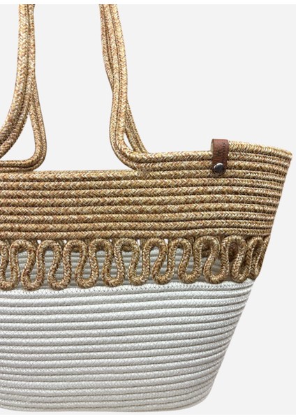 Hasır Jüt Kadın Omuz Çantası, %100 El Yapımı, Pamuk, Vegan, Jüt Hasır Plaj Çantası modelleri