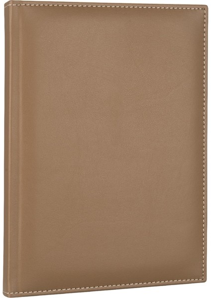 2026 YENİ YIL Tarihli Günlük Çizgili Ajanda Diplomat Deri Kapak 17*24 cm. Vizon