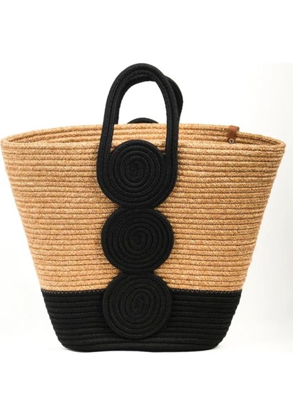 Vanillia Büyük El Yapımı Jüt Plaj Çantası fırsatları