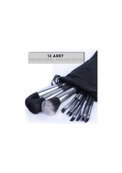 Lılyth Özel Çantalı 13’lü Profesyonel Makyaj Fırça Seti | Fondöten, Far, Allık ve Karıştırma Fırçaları