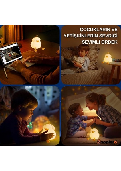 Silikon Ördek Gece Lambası