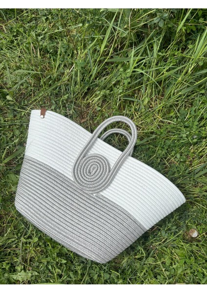 Mini Vanilli El Yapımı Hasır Görünümlü Jüt Plaj Çantası fiyatları