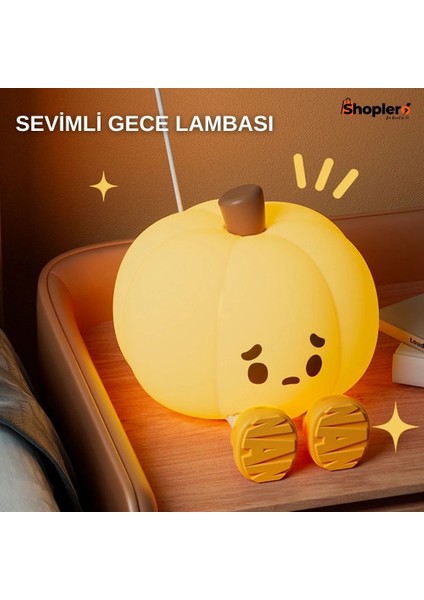 Silikon Üzgün Kabak Gece Lambası indirimleri