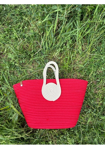 Mini Vanilli El Yapımı Hasır Görünümlü Jüt Plaj Çantası fiyatları