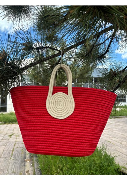 Mini Vanilli El Yapımı Hasır Görünümlü Jüt Plaj Çantası modelleri