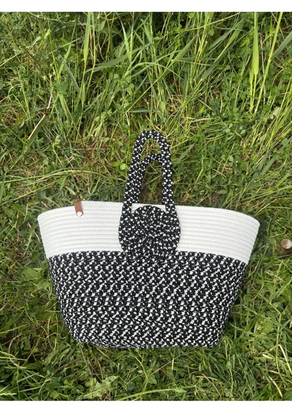 Mini Vanilli El Yapımı Hasır Görünümlü Jüt Plaj Çantası modelleri